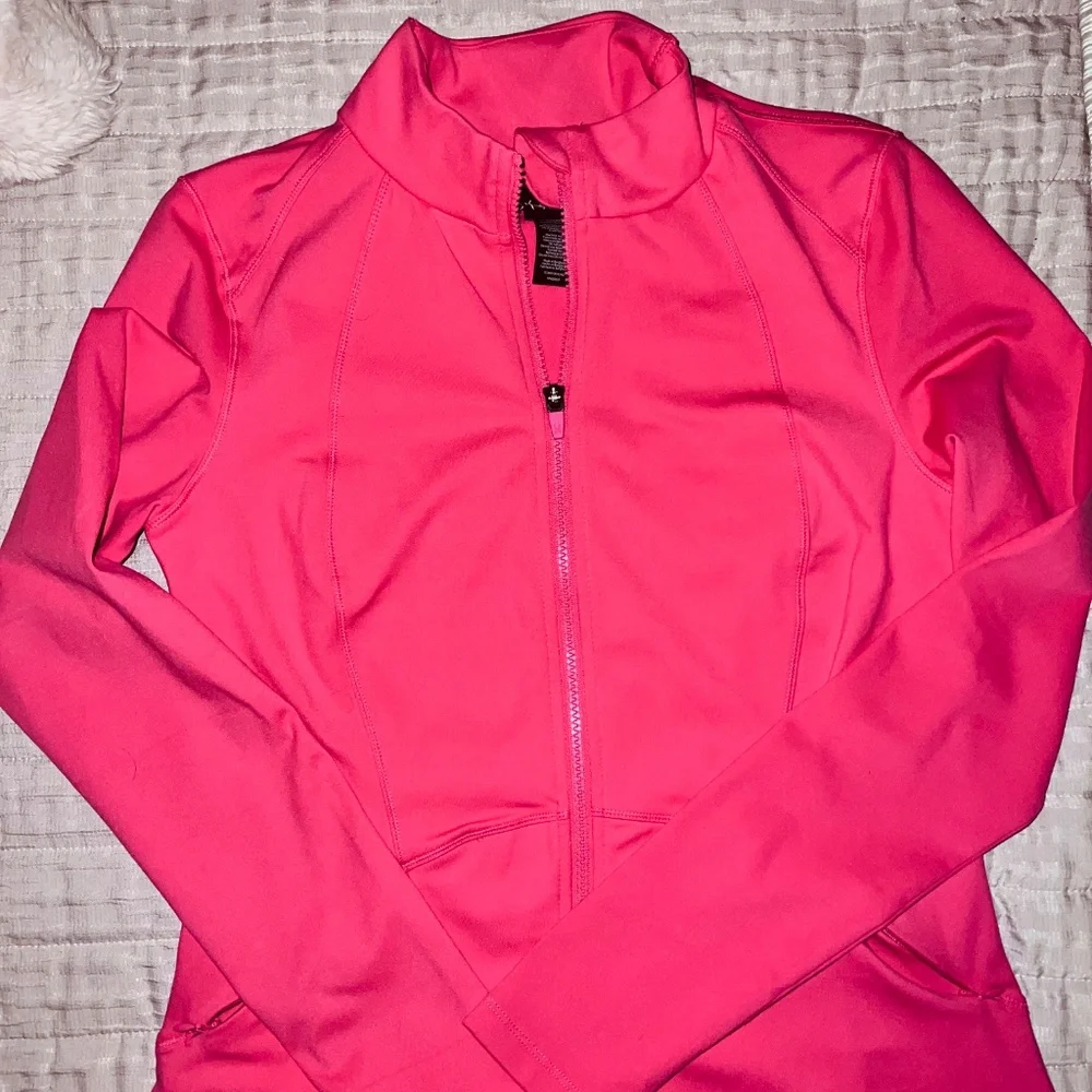 Spyder Women's Full Zip Athletic Jacket Coral Pink Medium - Picture 3 of 13